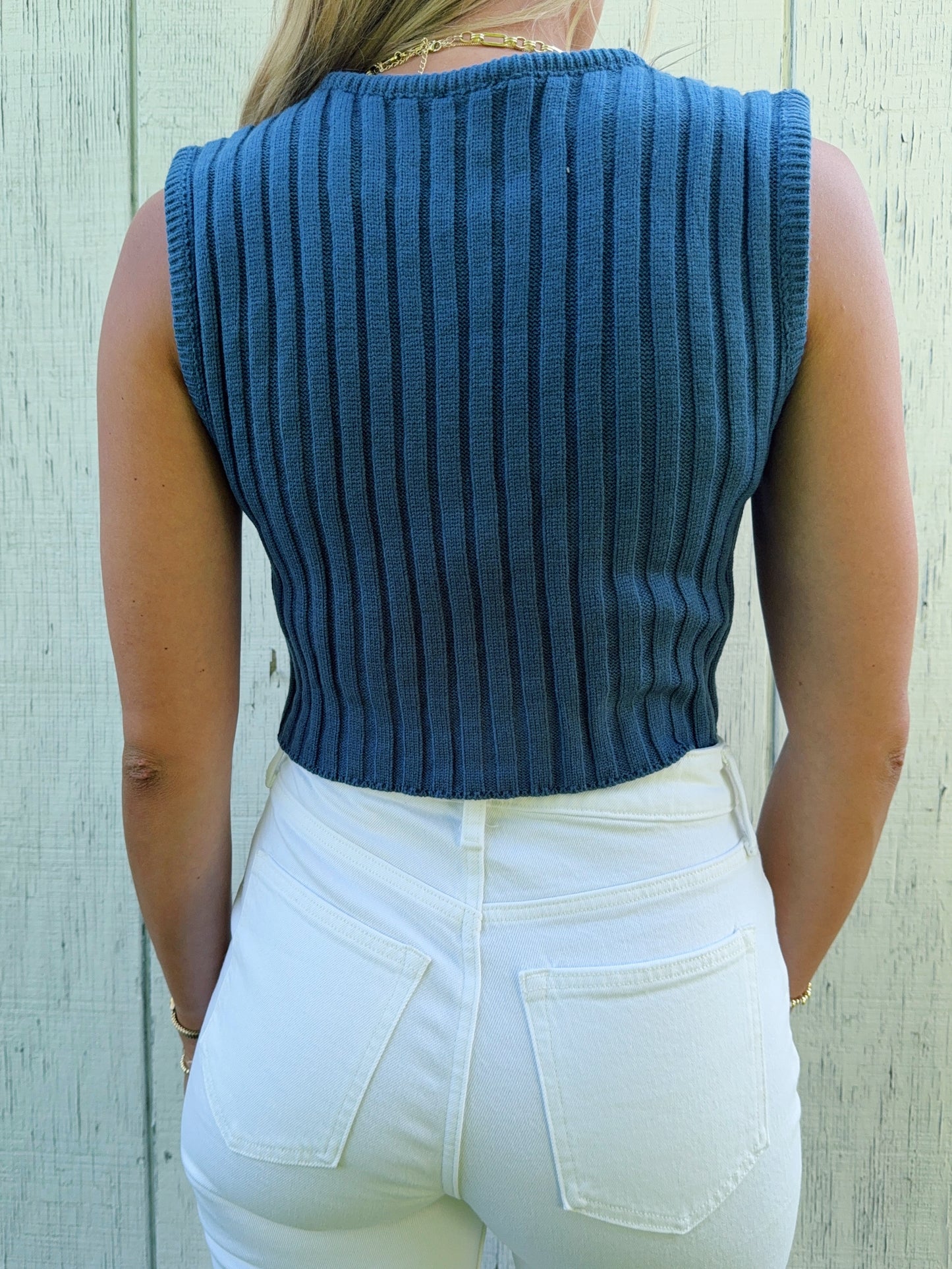 August Blues Top