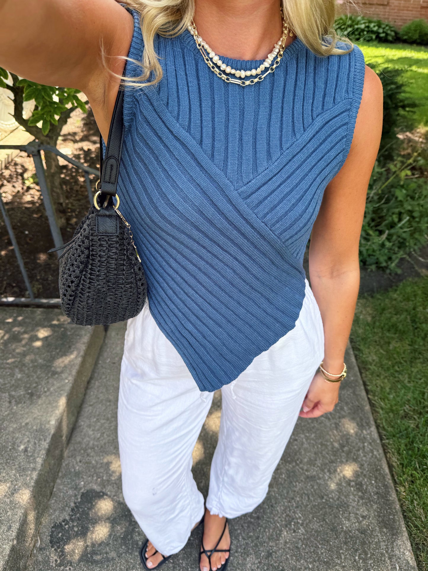 August Blues Top