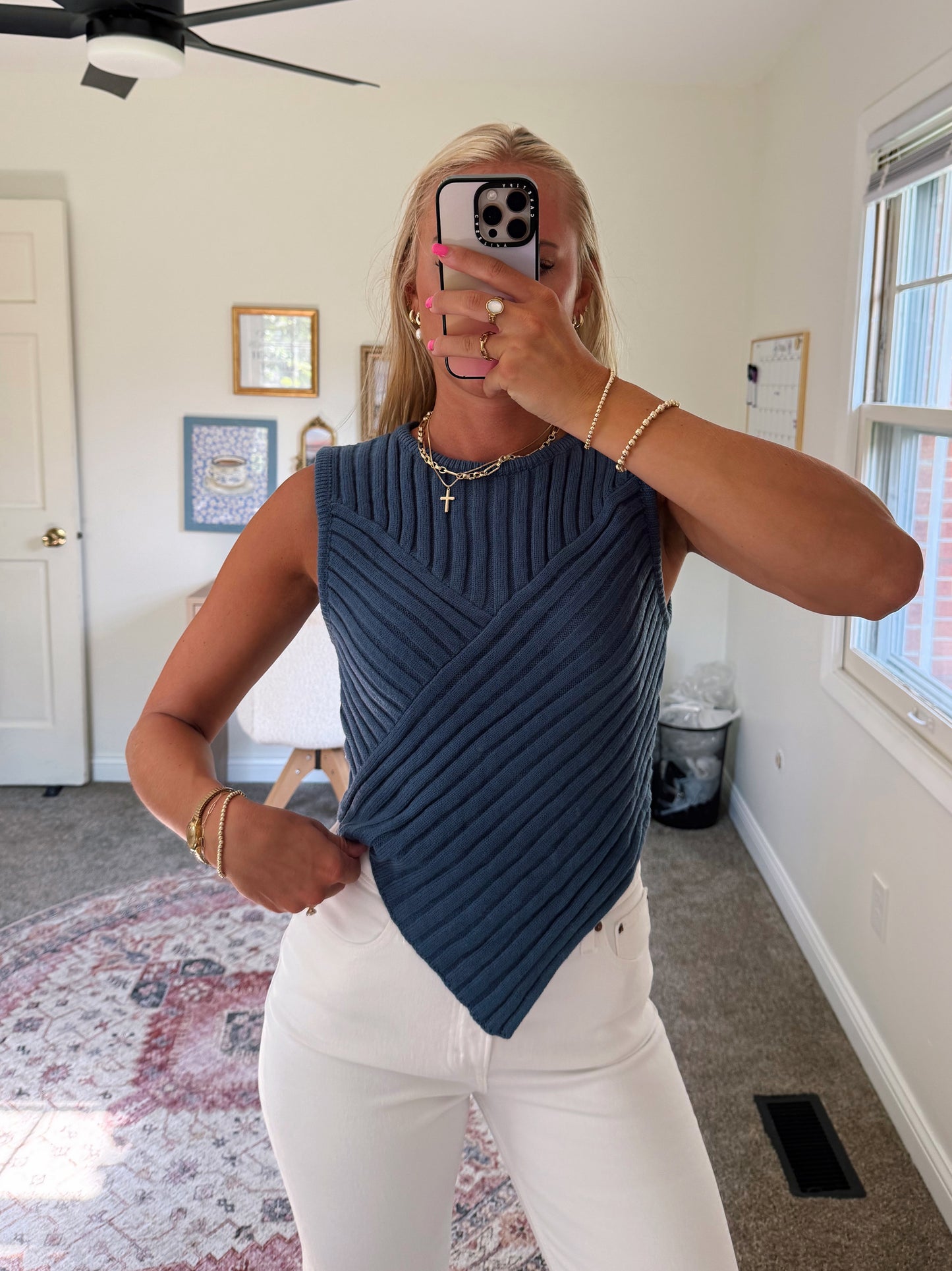 August Blues Top