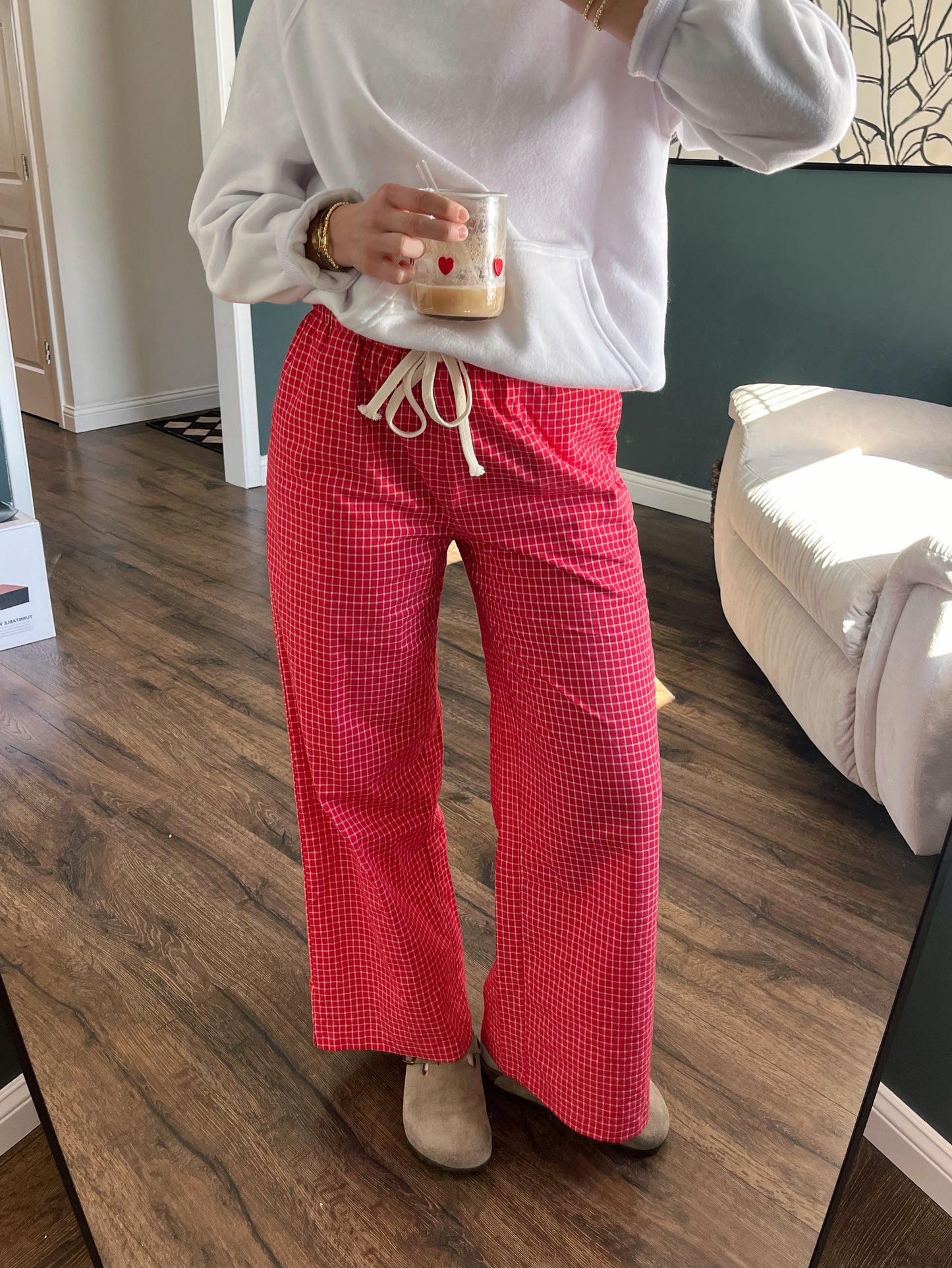 Cherry Check Pants