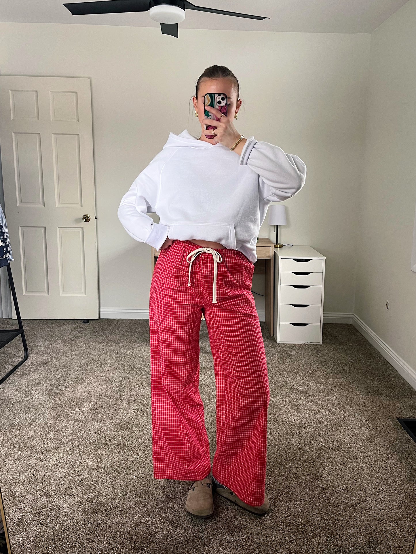 Cherry Check Pants