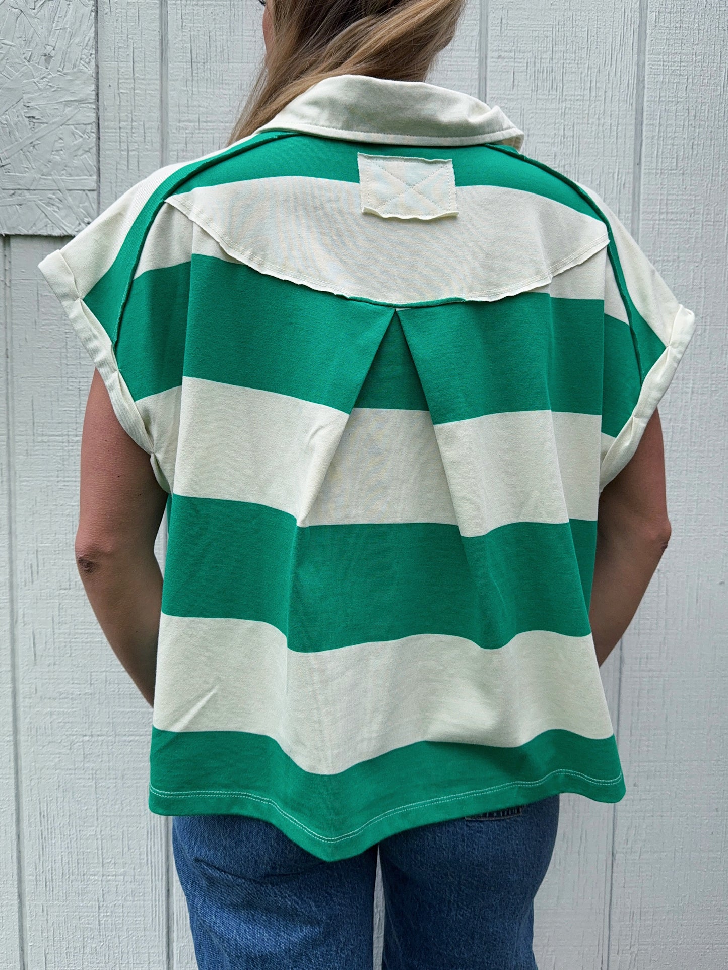 Clover Striped Polo Top