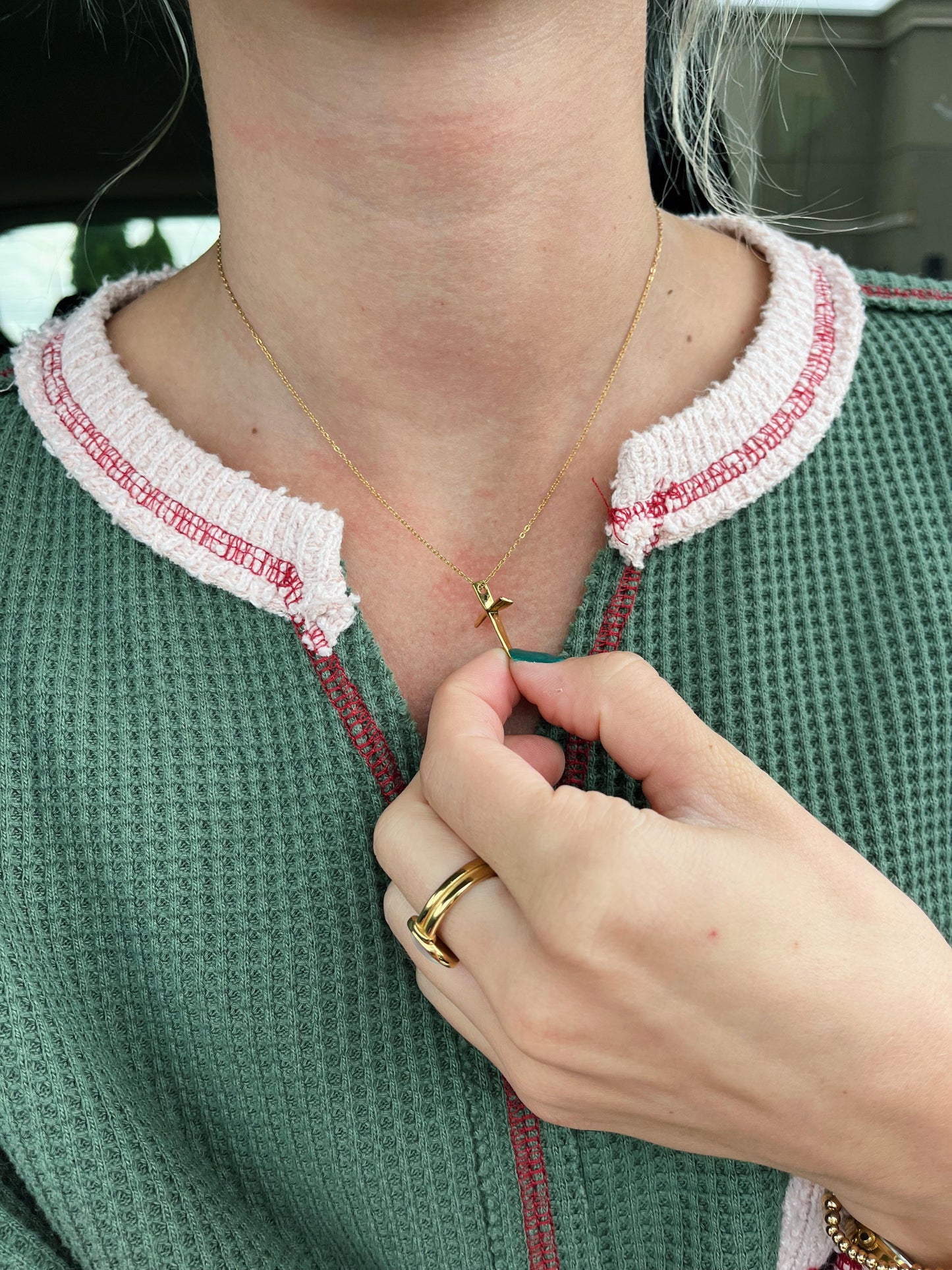 Dainty Gold Cross Necklace