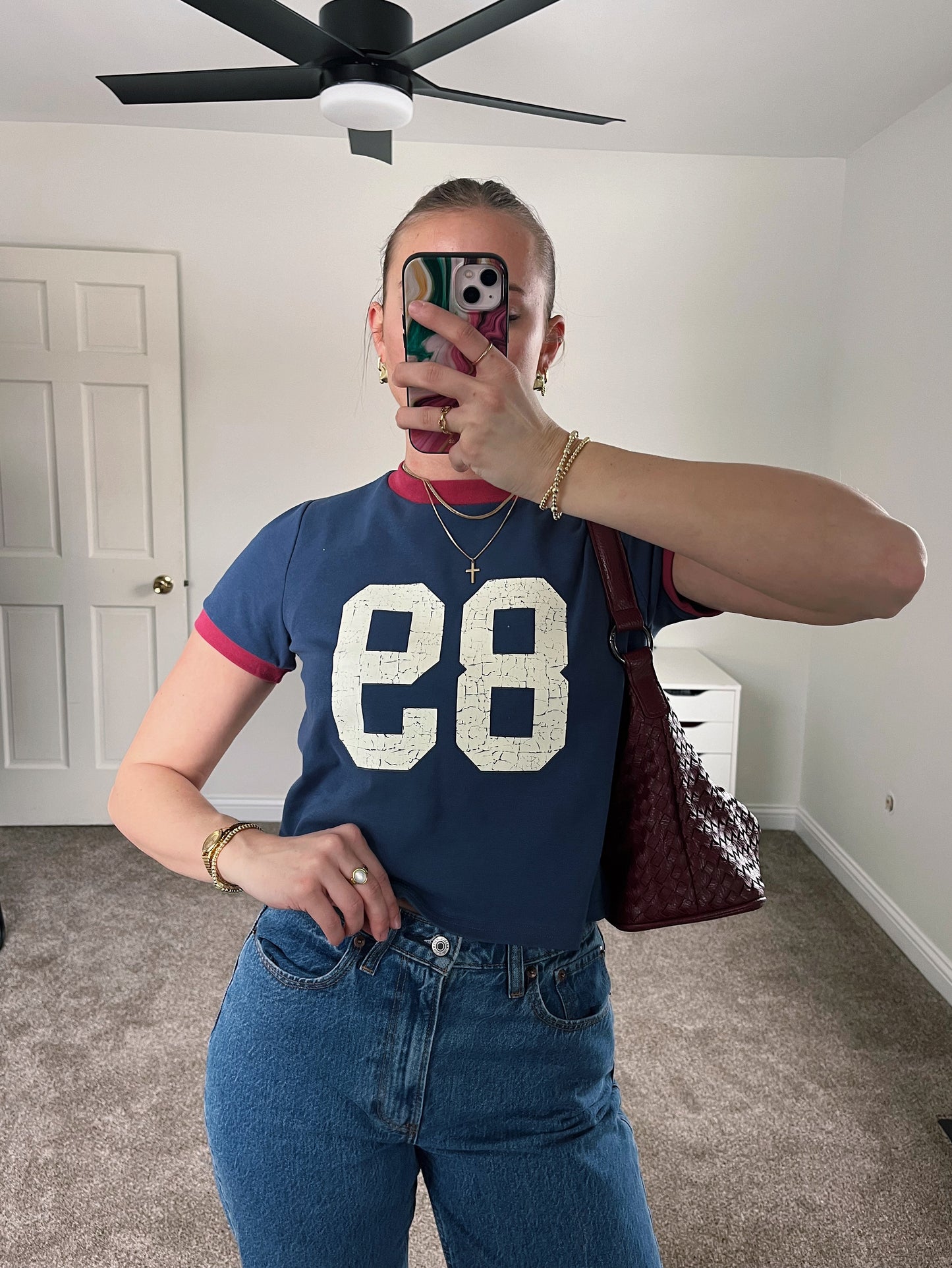 Vintage Varsity Baby Tee