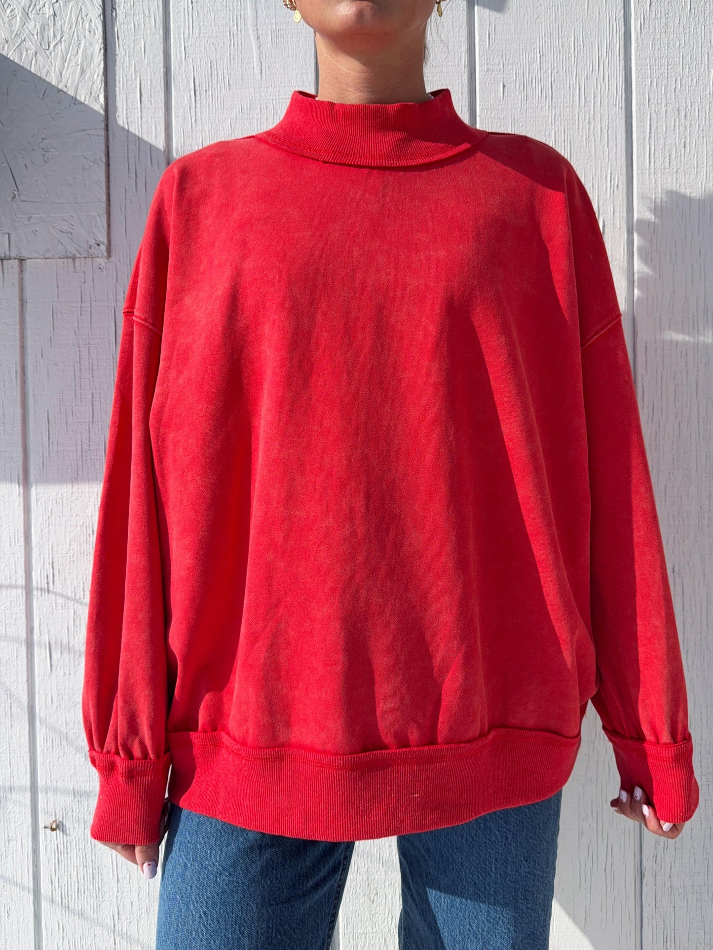 Picking Cherries Mockneck