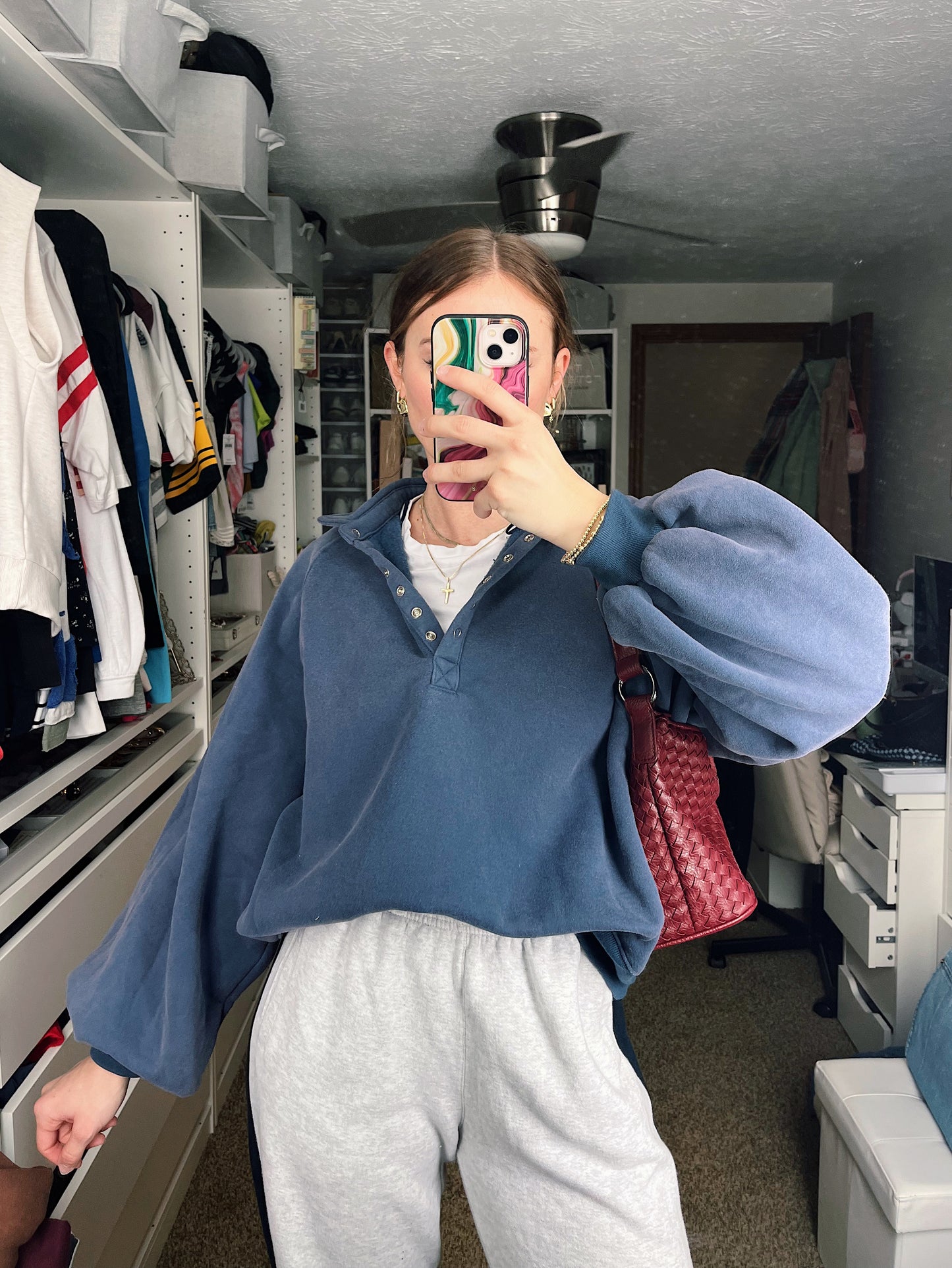 Blueberry Snap Sweatshirt