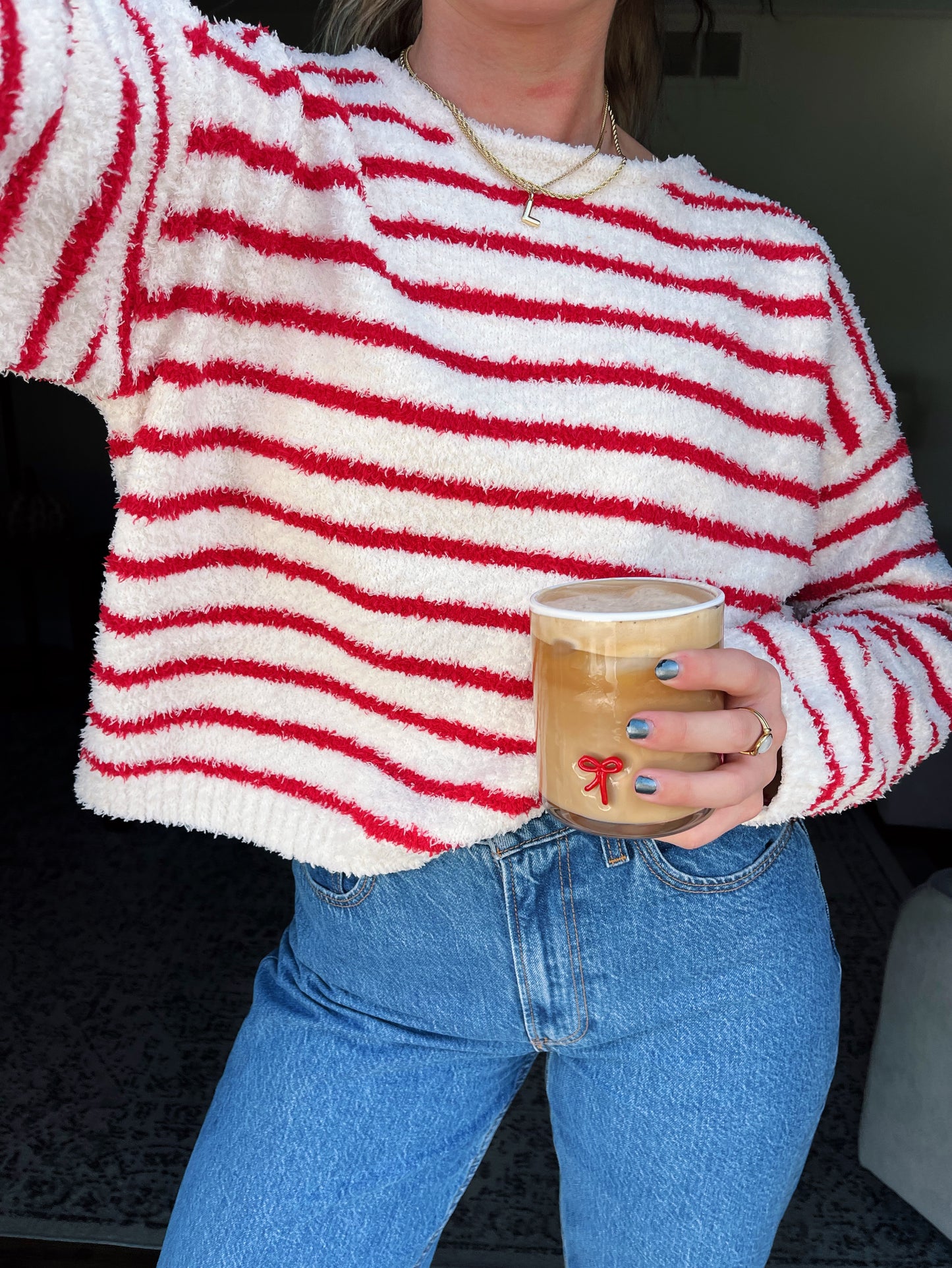 Candy Cane Striped Sweater