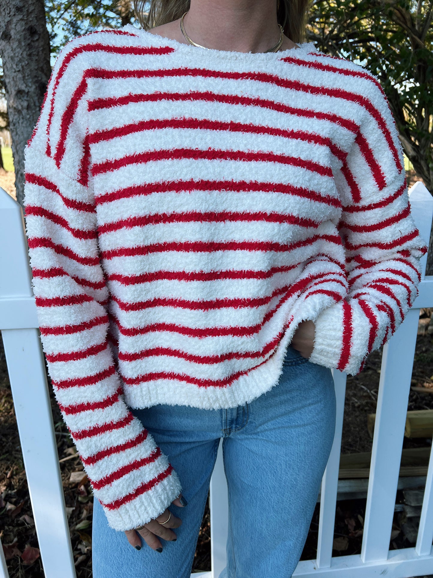 Candy Cane Striped Sweater