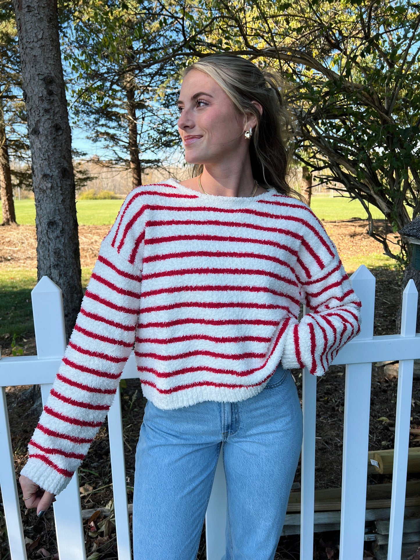 Candy Cane Striped Sweater