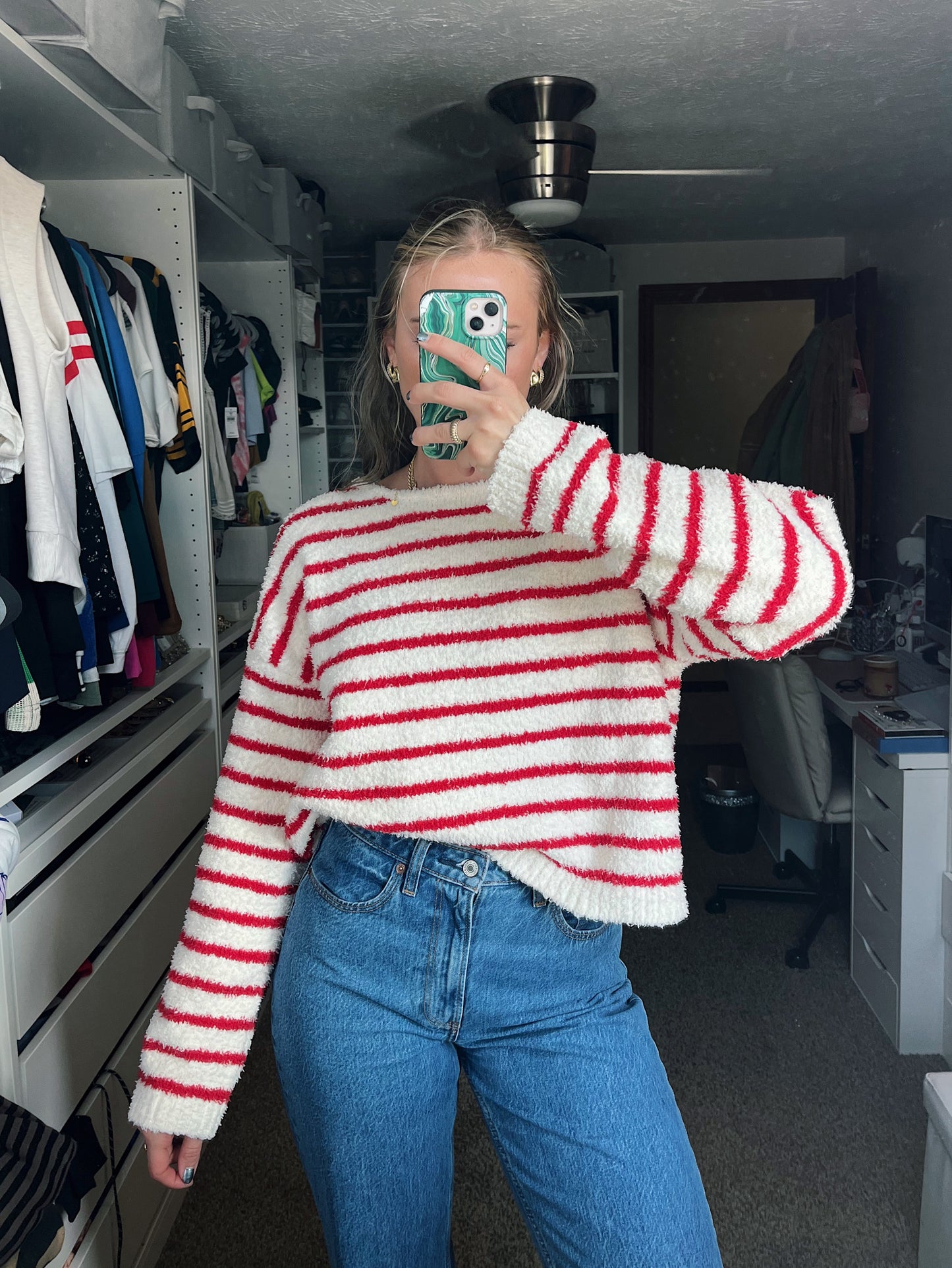 Candy Cane Striped Sweater