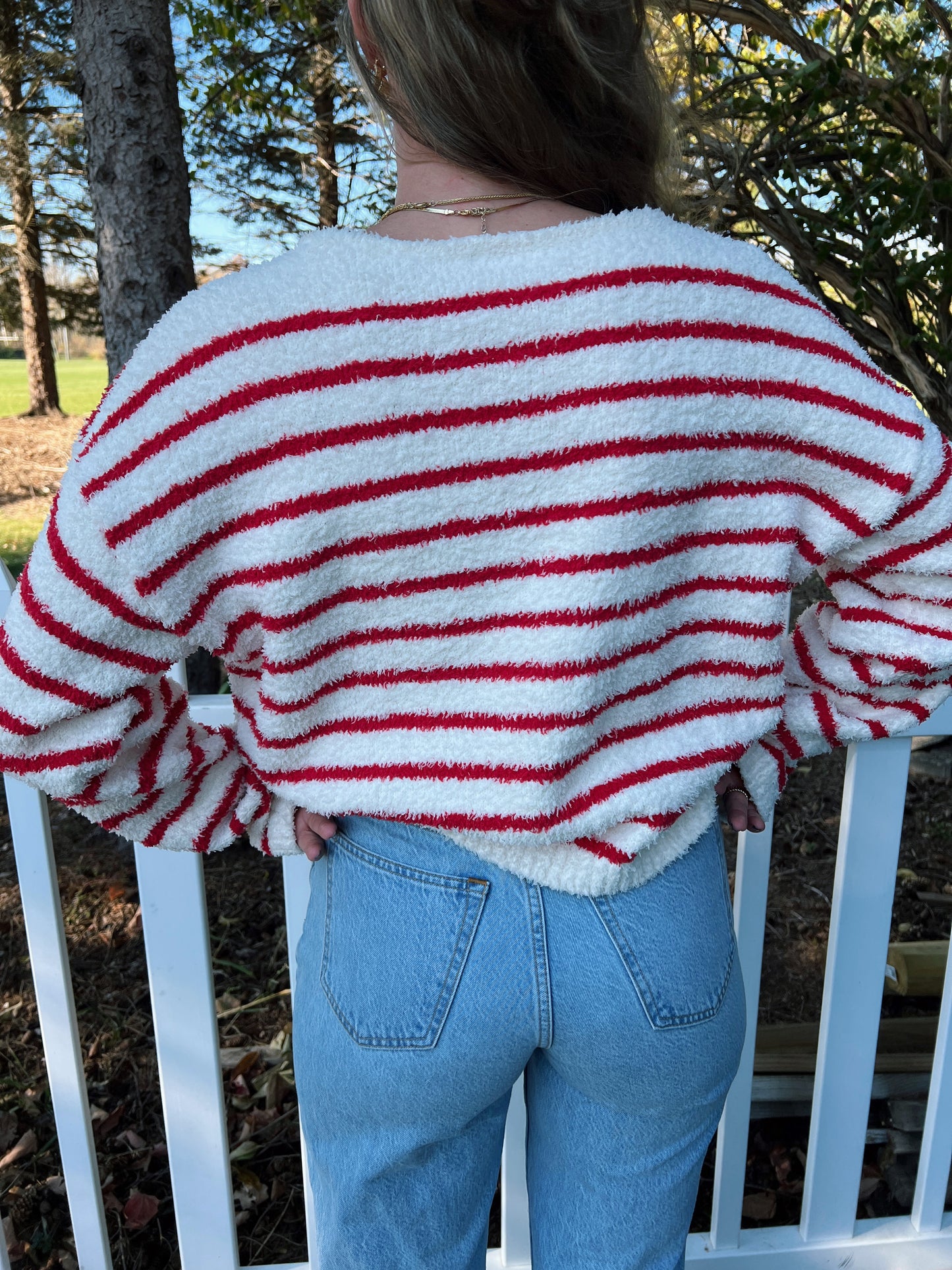 Candy Cane Striped Sweater