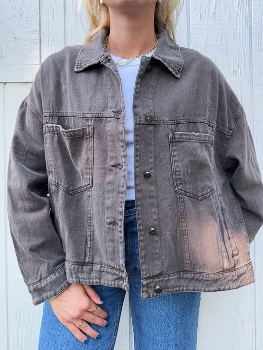 Coffee Bean Denim Jacket