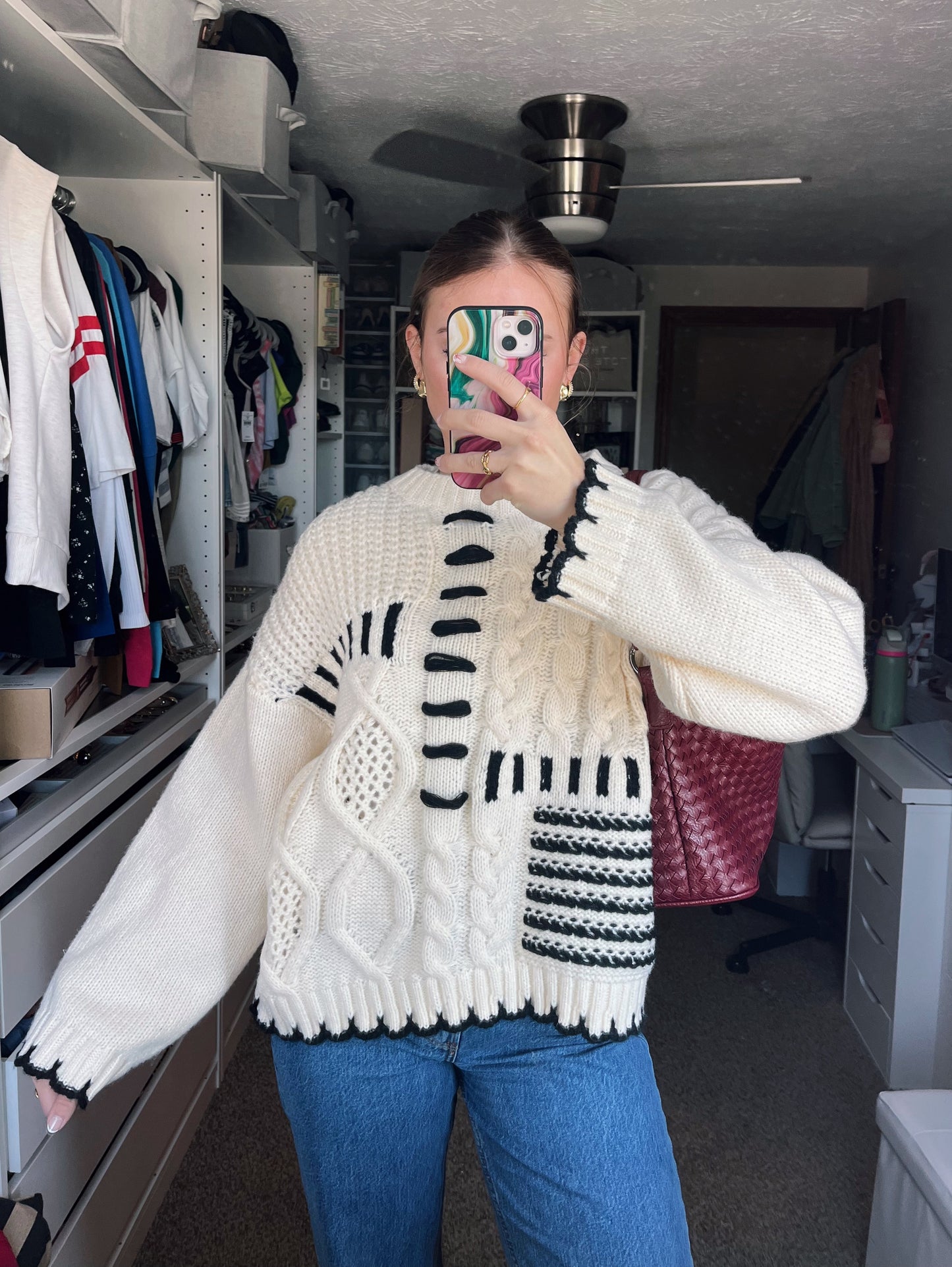 Winter Frost Cable Sweater