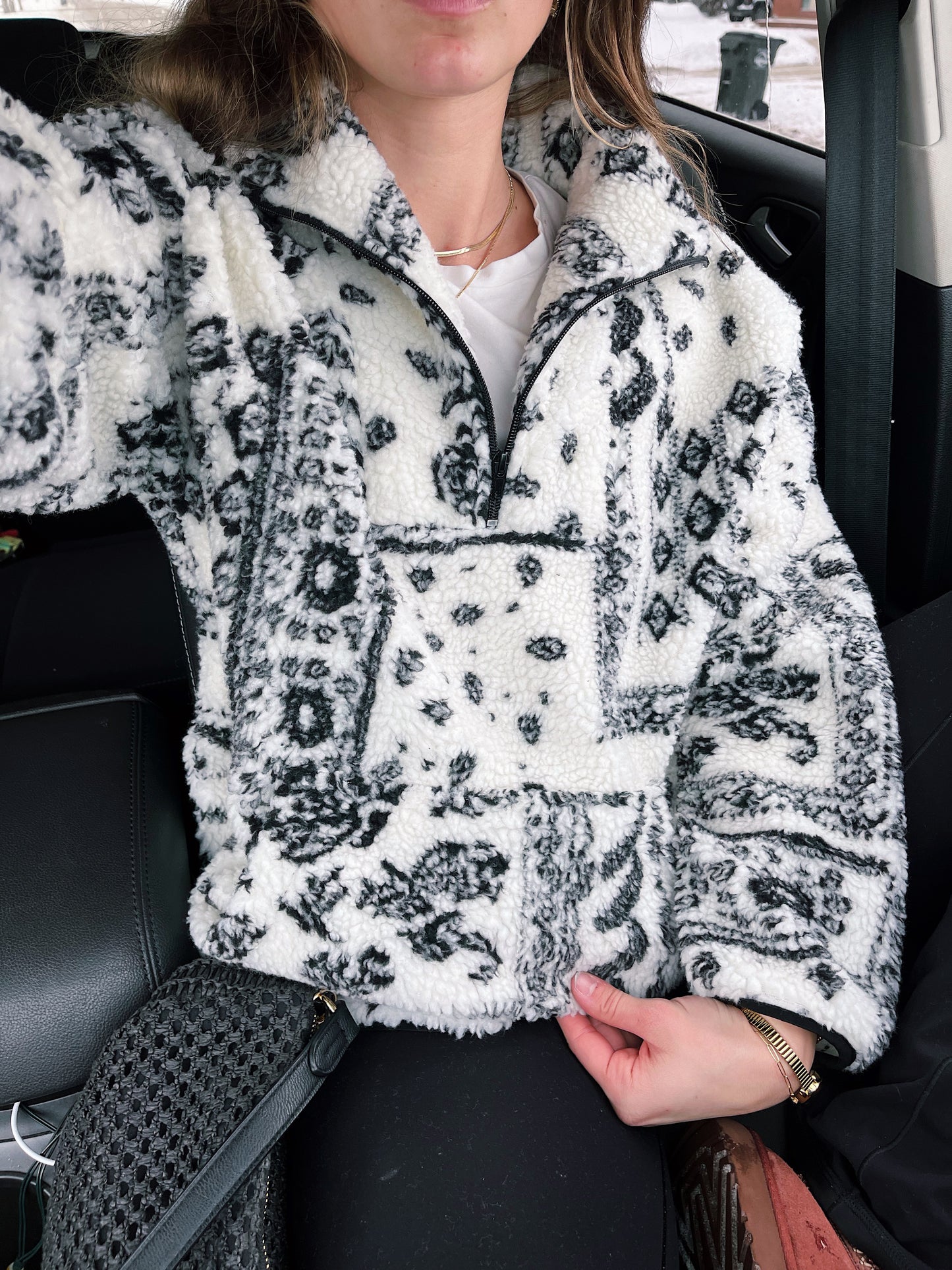 Paisley Panda Sherpa