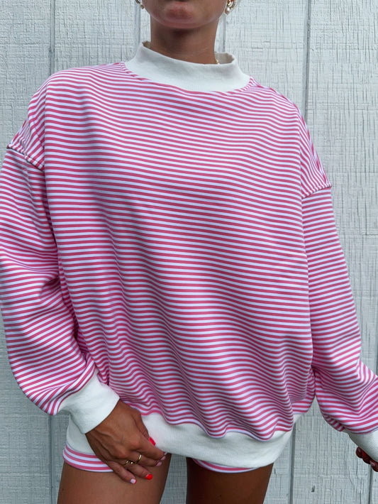 Pink Clouds Mockneck Sweatshirt