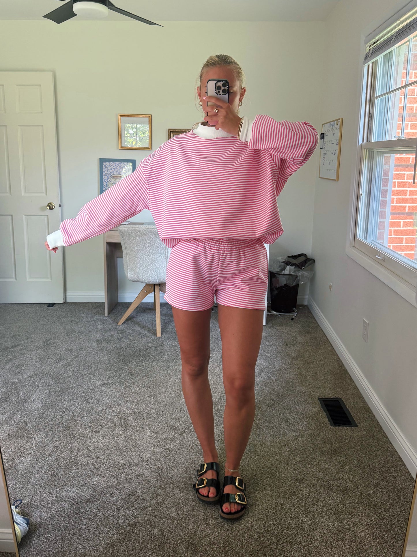 Pink Clouds Mockneck Sweatshirt