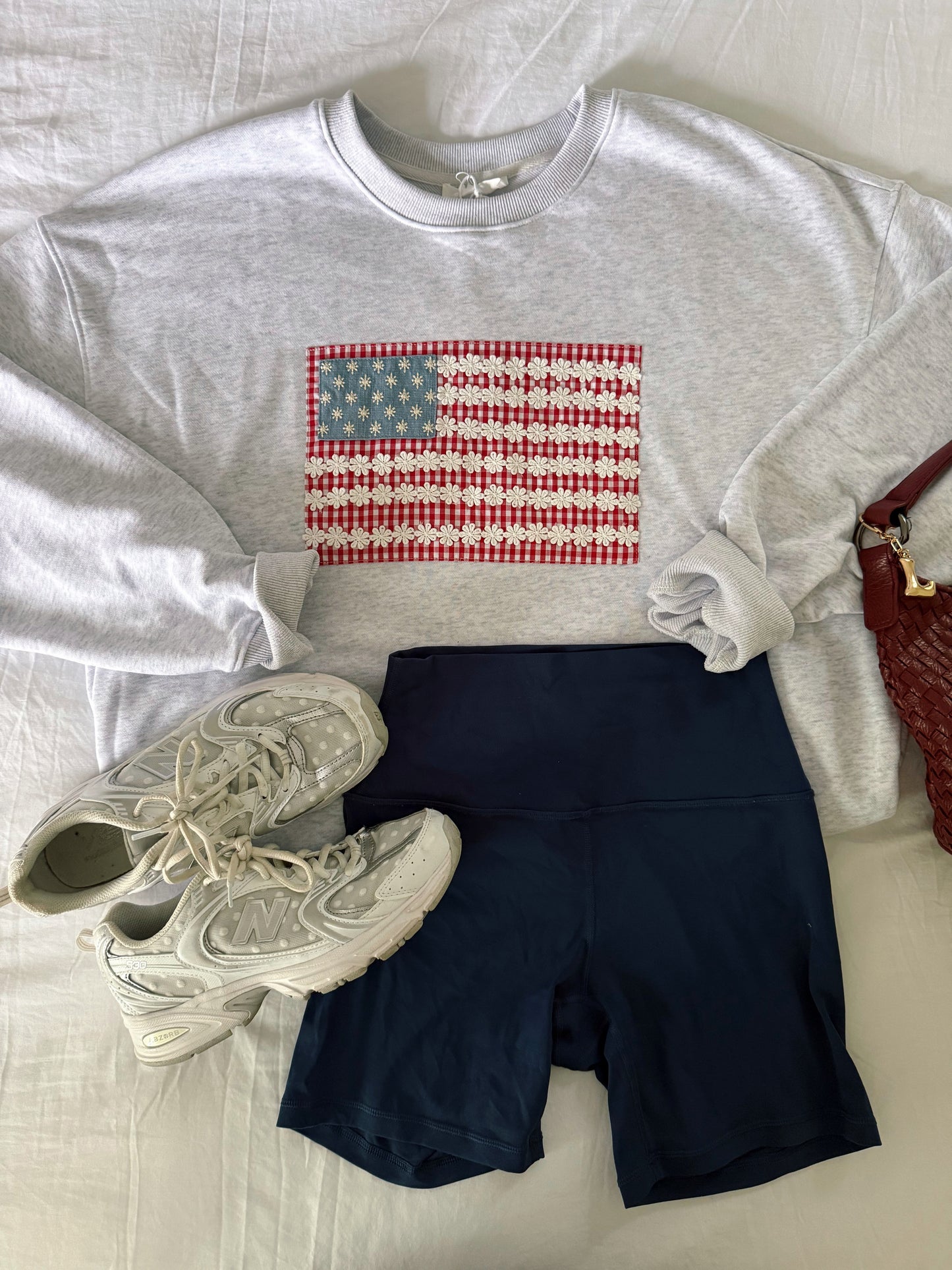 Stars & Stripes Patchwork Crewneck